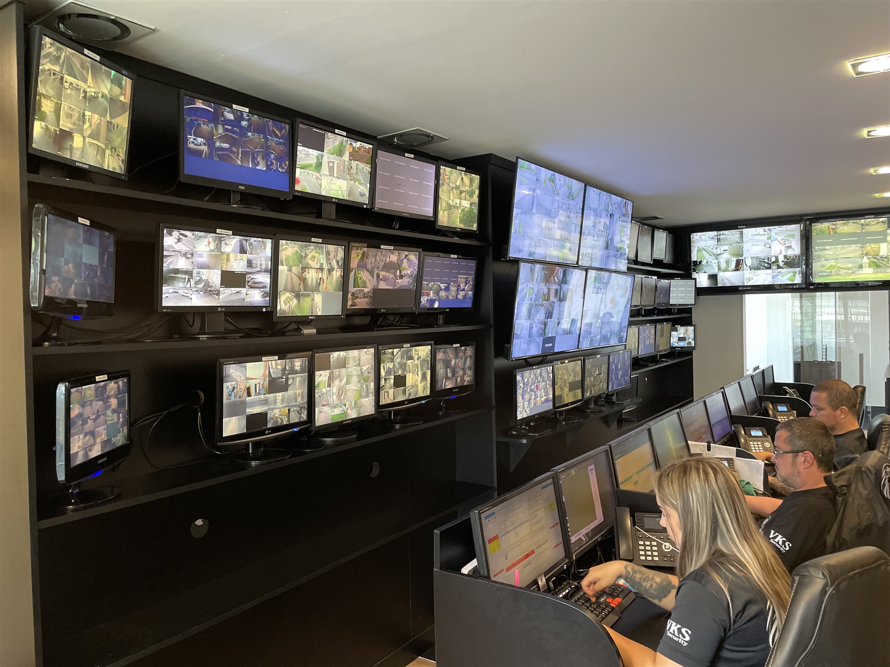 Central real de monitoramento da VKS Security